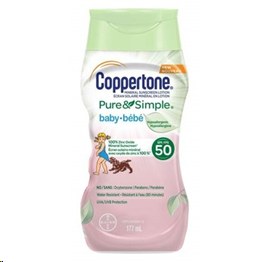 Coppertone Pure & Simple Baby ***Lotion*** SPF50 - 177ml  (NET) (18) (01801)