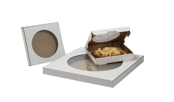 Pizza Box w/ Window 12 x 12 x 1.5 Kraft 100/bundle