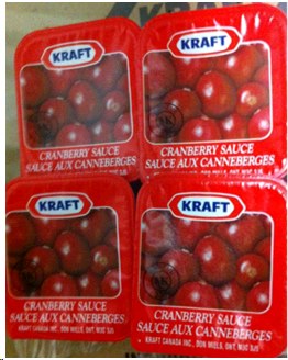 Kraft Cranberry Sauce Portion 16ml (89828) - 200 per Case