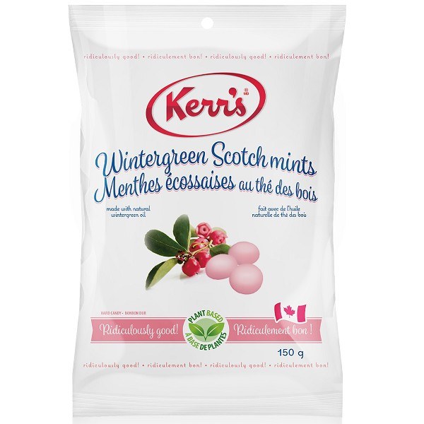 Kerr Premium Wintergreen Scotch Pink Mints 150g (12) (67259)