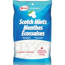 Kerr Premium Pegtop Scotch White Mints - 200g (12)- Sold By Bag (06319)