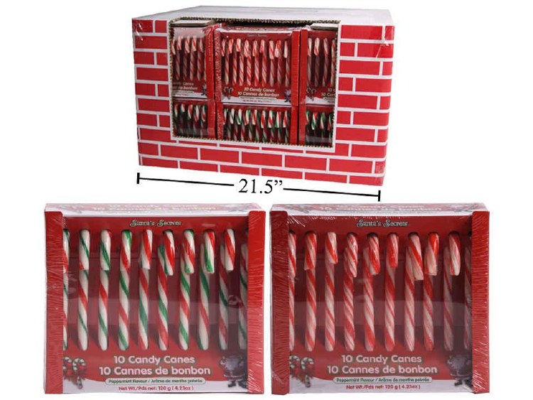 Candy Canes Santa.Secrets 12ct. Boxed, Peppermint,4.2oz./(120g/box);(10832)