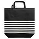 Black/White Stripe Reusable Bag LARGE - sold by each (96)(91154)