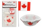 Canada Day 2" Baking Cups with Canada Picks (26834)
