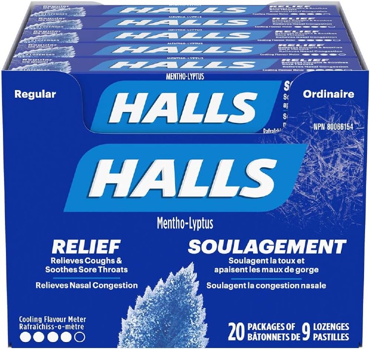 Halls Tablet Regular (BLUE) - 20/BOX (24) (05082) (22996)