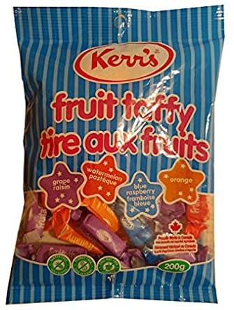 Kerr Premium Peg Fruit Taffy 200g - Sold By Bag (68037)(12)