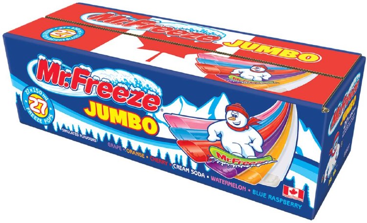 Mr. Freeze Jumbo Freezies 150ml -27/BOX (70027)