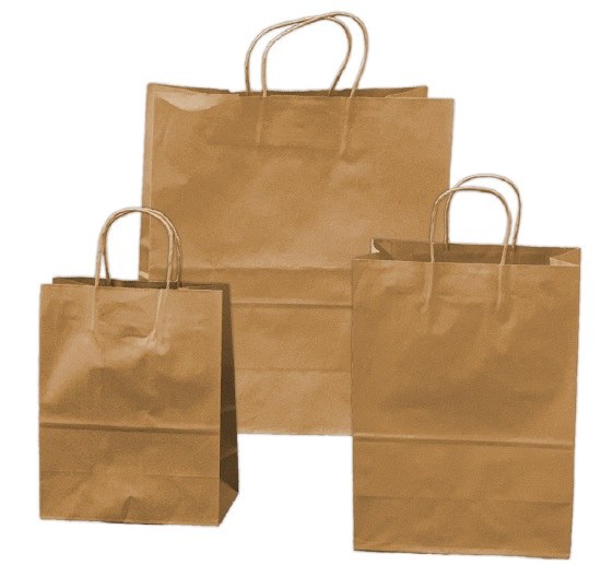 Kraft Paper Bag with Twisted Handles 13 x 6 x 15 - 250/case - (Sold By Case) (91375)