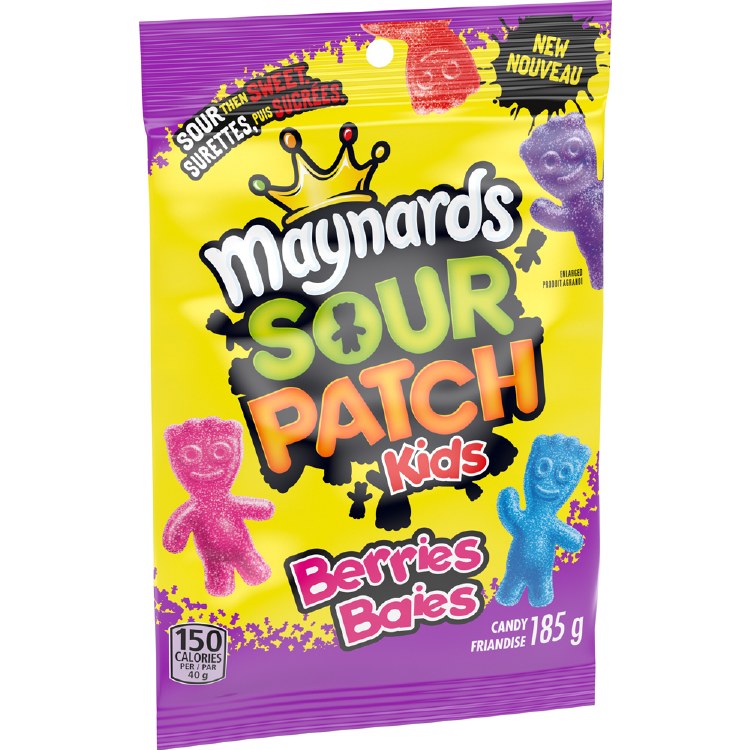 Maynards Sour Patch Kids BERRIES- peg bag- 150g (12) (01725)