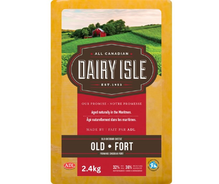 Dairy Isle Cheddar Cheese- OLD ORANGE BAR- Approx. 2.4 kg each- Sold by BAR(2)