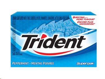 Trident Superpak Peppermint - 12/BOX (12) (22563)