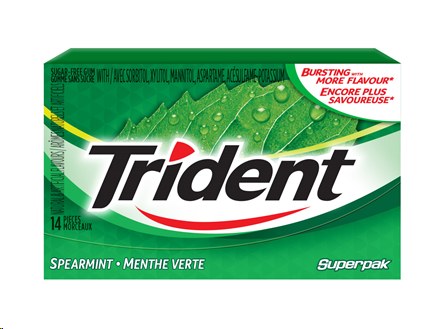 Trident Superpak Spearmint - 12/BOX (12) (22559)