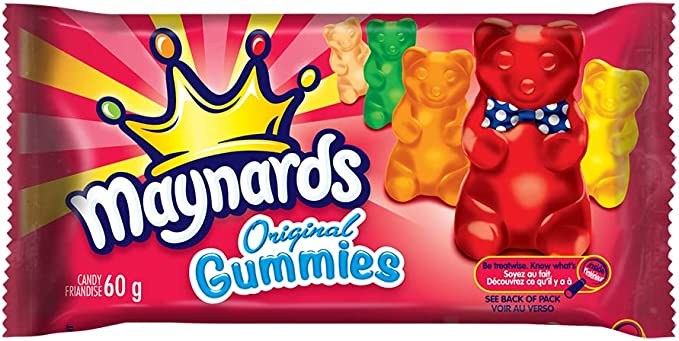 Maynards Original Single Gummies 60g - 18/BOX (12) (21643)
