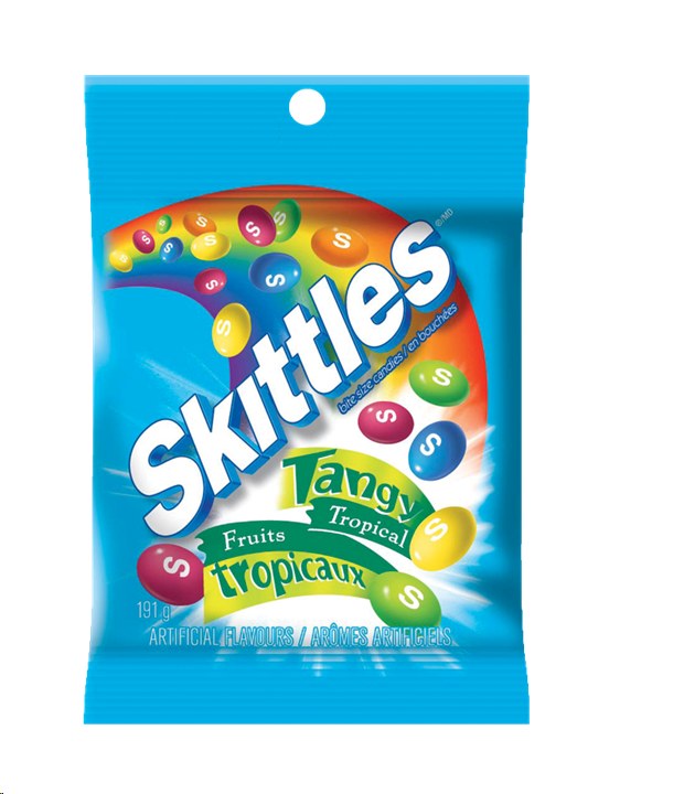 Skittles Tangy Tropical Peg bag - 191g (12) (89453)