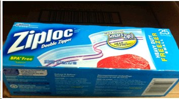 Freezer Bags Ziploc Small 25/BOX (12) (00420)