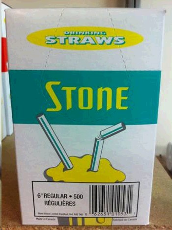 Stone Straw 6" Regular - 500/BOX (9) (01053)