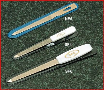 Nail File - 4" sapphire diamond - 1/Card (34220) (NET)