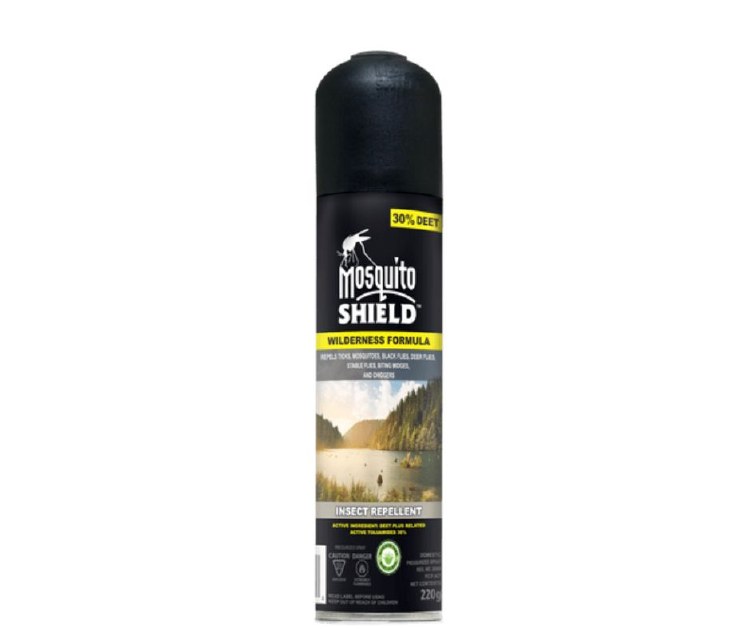 Mosquito Shield Wilderness Formula - 220g Aerosol (30% Deet) (12) (00070)