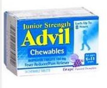 Advil Jr. Strength Chewable Tab. Grape - 20/BOX (36) (00439)