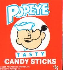 Popeye Candy Sticks - 48/Box (30250) (16) (N)