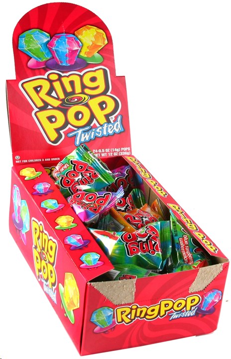 Ring Pop Twisted (Red Box) - 24/Box (00505) (24) (N) (00564)
