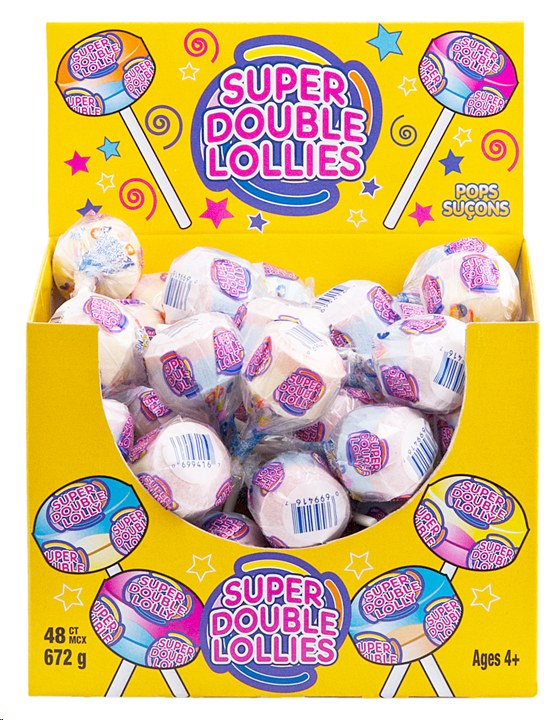 Super Double Lollies - wrapped - 48/Box (13620) (12) (N)