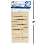 H.E 12 pc Jumbo Wooden Clothes Pins - (91272)(24)