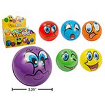 Stress Ball 2.5", 6 Colors and Faces (24)(10079)