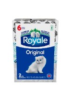 Royale Facial Tissue 2ply - 6 x 100/Box (8) (71141)