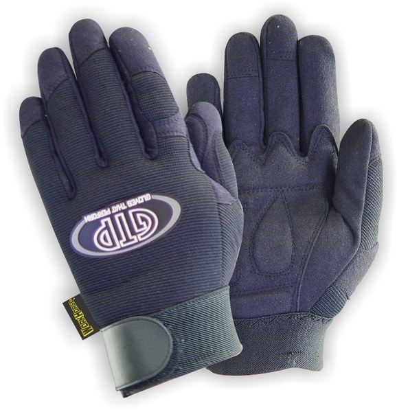 BIN #12 **Mechanic Glove with Grey Padded Palm - Large -sold by Pair (13482)