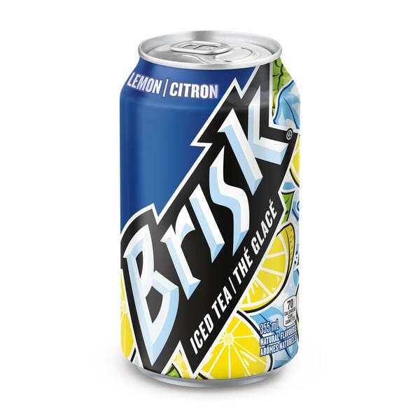 CAN- Brisk Lemon Iced Tea- 12 x 355ml (01520)(PEPSI) - Sold by Case