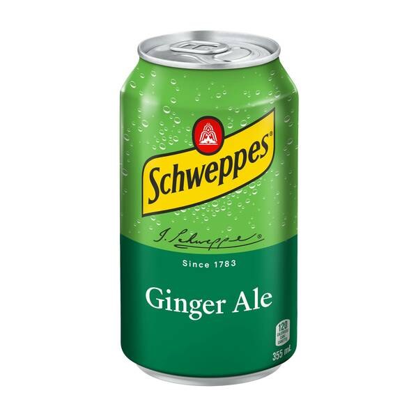 CAN- Schweppes Ginger Ale- 24 x 355ml (51100)(PEPSI)- Sold by Case