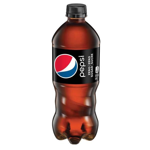 BOTTLE - Pepsi ZERO SUGAR - 24 x 591mL - SOLD BY CASE - (1) (01374) (01375) (PEPSI)