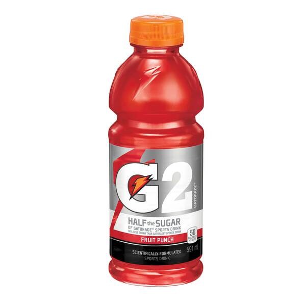 BOTTLE- Gatorade G2- Fruit Punch- 12 x 591ml (42093)(92093)(PEPSI)- Sold by Case