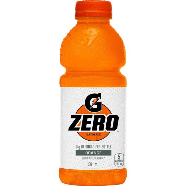 BOTTLE- Gatorade ZERO- Orange- 12 x 591ml (16257)(PEPSI)- Sold by Case