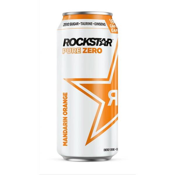CAN- Rockstar Pure Zero- Mandarin Orange- 12 x 473ml (00763)(PEPSI)- Sold by Case