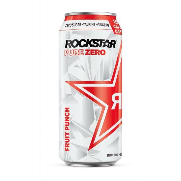 CAN- Rockstar Pure Zero- Fruit Punch- 12 x 473ml (00167)(PEPSI)- Sold by Case