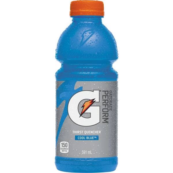 BOTTLE- Gatorade CLASSIC- Cool Blue- 12 x 591ml (42027)(42063)(PEPSI)- Sold by Case