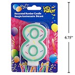 Let's Party #8 Number Candle- 3" (45118)