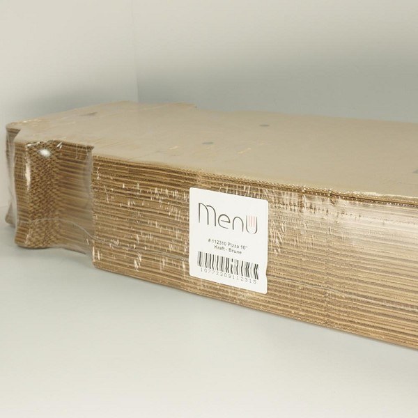 MENU 10" Corrugated Pizza Box **KRAFT COLOR** - 50/BDLE