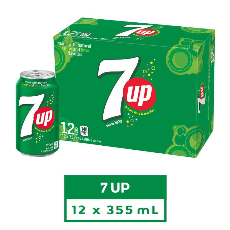 CAN - 7UP - 12 x 355mL - SOLD BY CASE - (1) (00159) (PEPSI)