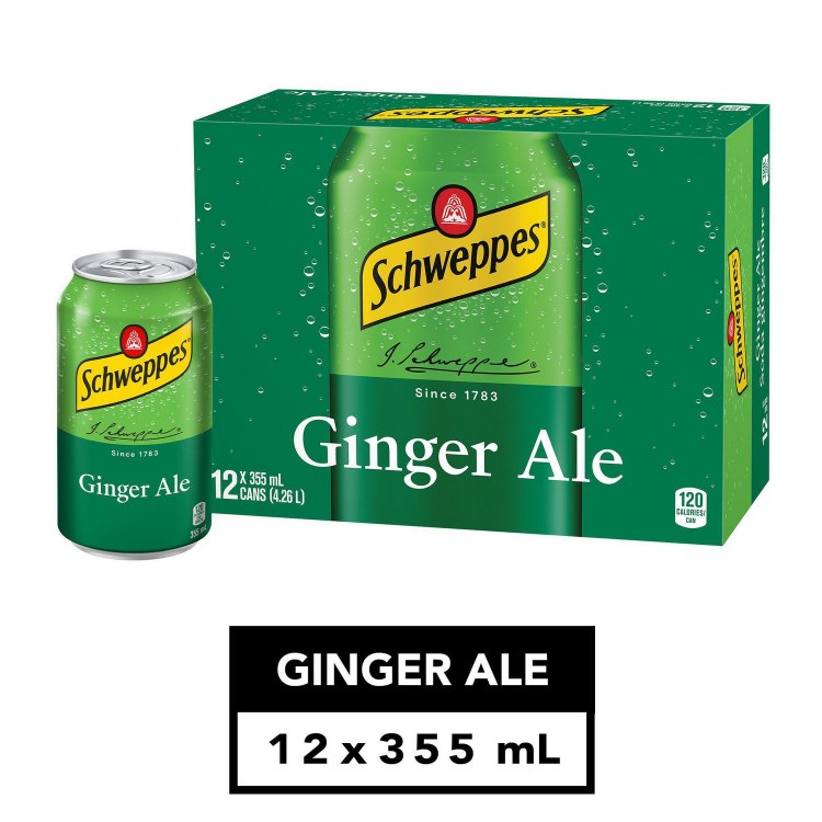 CAN- Schweppes Ginger Ale- 12 x 355ml (PEPSI)- Sold by Case(12002)