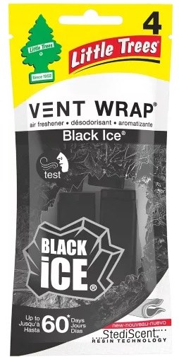 Little Tree Vent Wrap Black Ice - 4/PKG - (24)(52731)