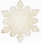 PVC Cut Out Snowflake Placemat (Silver)(02024)