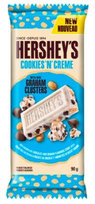 Hershey Cookies N' Creme Graham clusters Family Size 90g - 14/Box (61098)