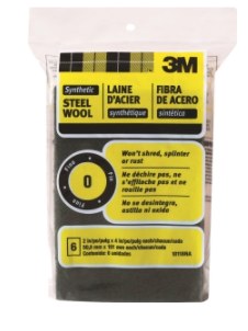 3M Steel Wool Pad Fine 4" X 2" (6) (10118)