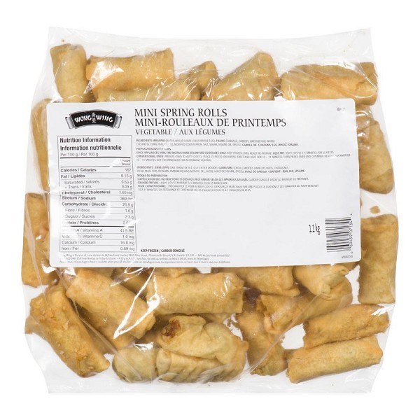 Wong Wing Mini Vegetable Spring Rolls- 50/PACK (2)(07134)