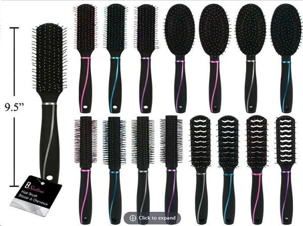Hair Brush Assorted - EACH (16) (82043)