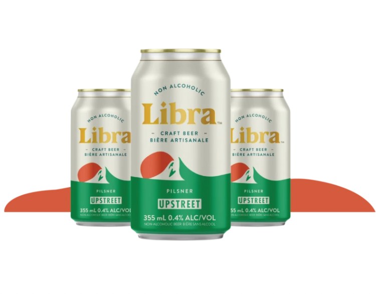 Upstreet LIBRA *NON ALCOHOLIC* PILSNER Craft Beer - 4 x 355ml (50603) - SOLD BY 4/PKG