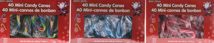 Santa's Secrets 40ct. Mini Candy Canes Fruit Flavored (32599)